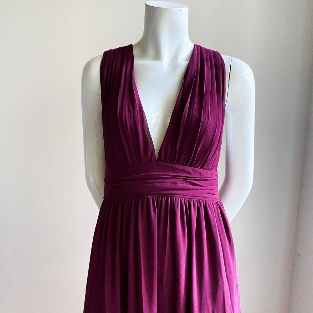 Lulus Heavenly Hues A-line Gown In Burgundy S - Picture 3 of 6